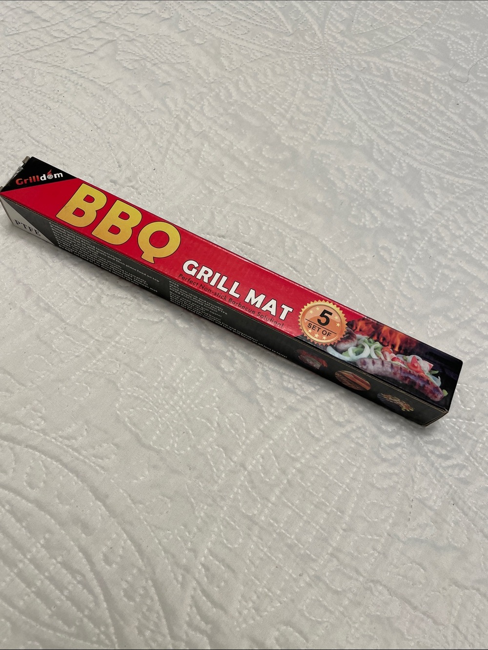 NWT BBQ Grill Mat GRILLDOM Set of 5 Never Opened or Used Non-Stick BBQ Mats